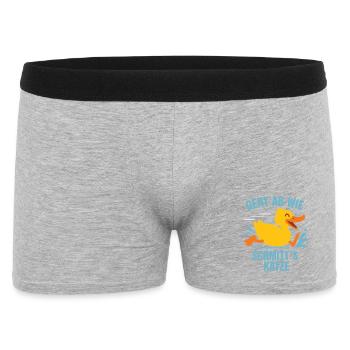 Geht ab wie Schmitts Katze - Männer Boxer Shorts - Grau meliert - Vorne