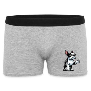 Boston Terrier Propriétaire du Boston Terrier Bosti - Boxer Homme - gris chiné - Devant