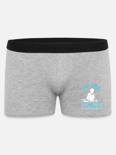 Don't Sweat The Technique DJ Mix Mastery - Männer Boxer Shorts - Grau meliert