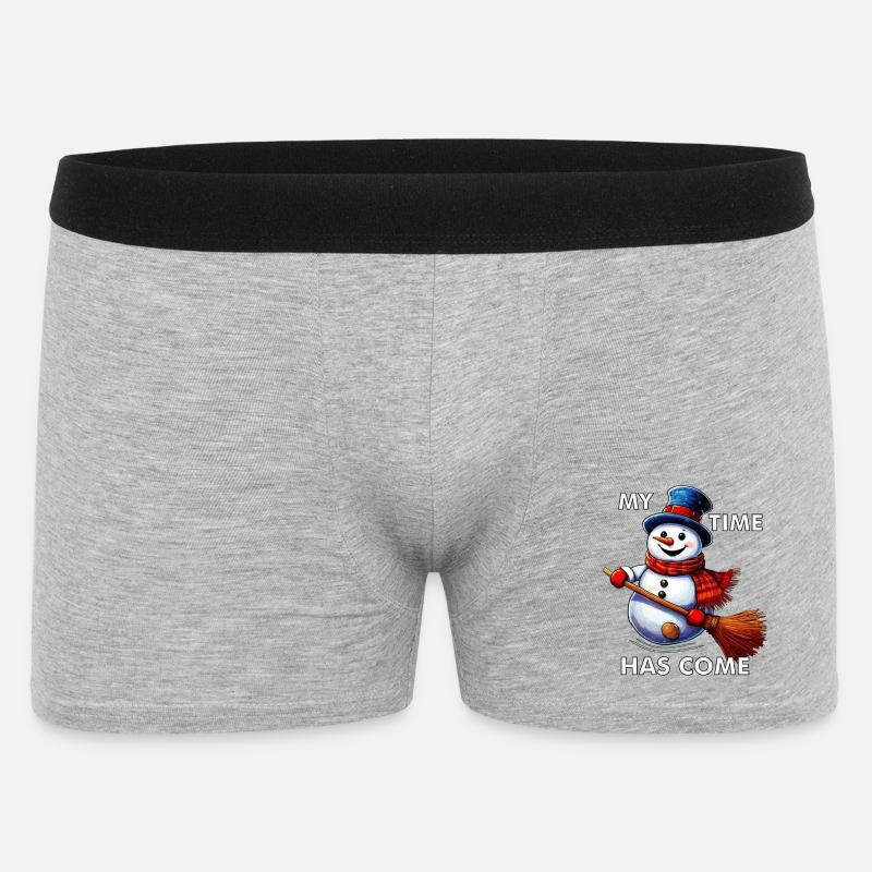 SCHNEEMANN MY TIME HAS COME - Männer Boxer Shorts - Grau meliert