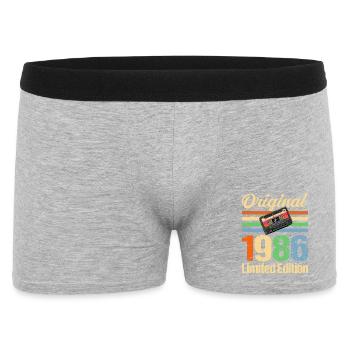 40th Birthday 1986 Cassette - Men's Boxer Shorts - heather grey - Front