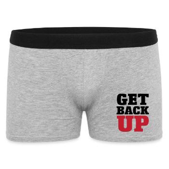Judo Graphic Get Back Up - Men's Boxer Shorts - heather grey - Front