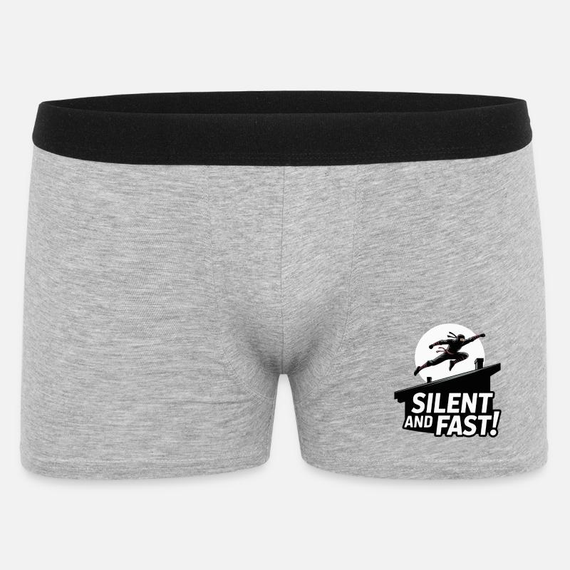 Silent Ninja Dachsprung - Männer Boxer Shorts - Grau meliert