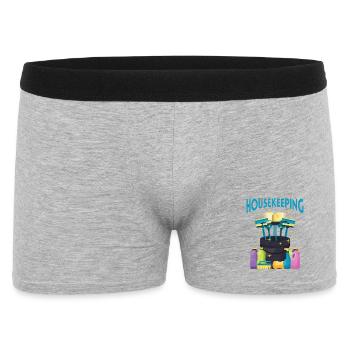 Équipe de nettoyage Motif Entretien ménager - Boxer Homme - gris chiné - Devant