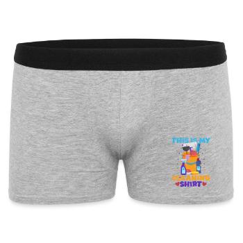 This Is My Cleaning Shirt - Männer Boxer Shorts - Grau meliert - Vorne