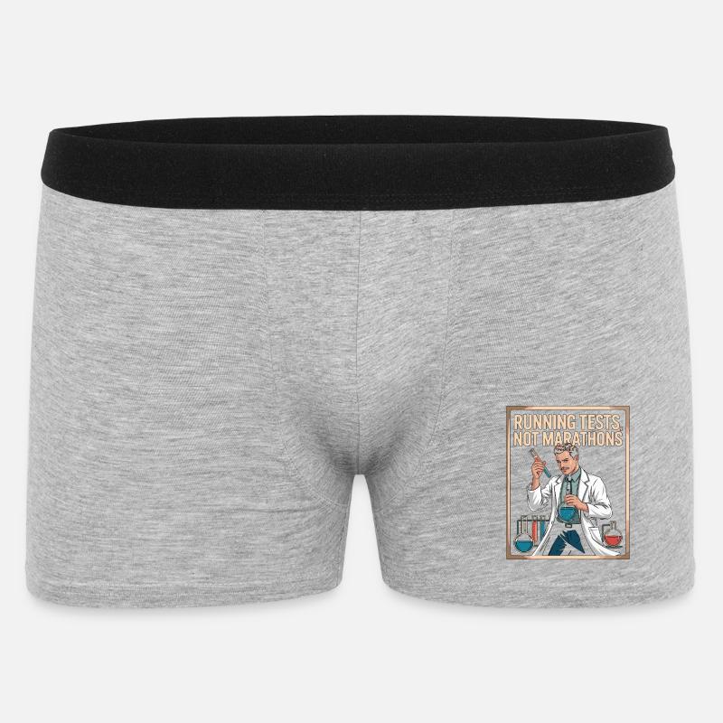 Lab Technician Running Tests Medical Technologist - Männer Boxer Shorts - Grau meliert