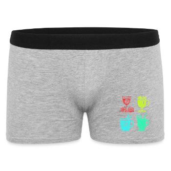 Santa Claus Mulled Wine Christmas - Men's Boxer Shorts - heather grey - Front