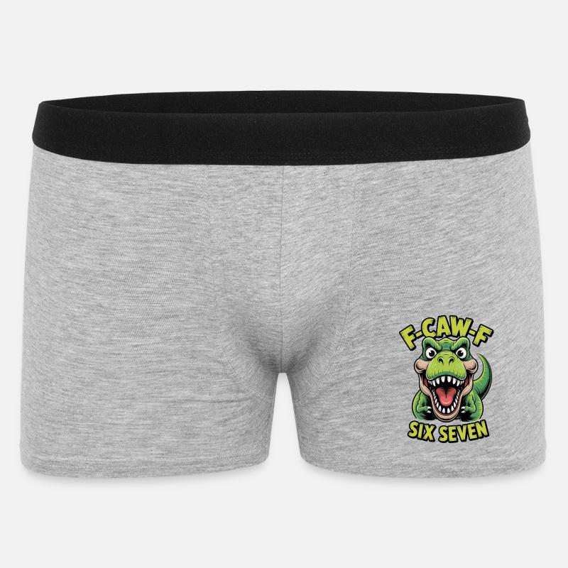 Cawing Rex Six Seven Tee - Männer Boxer Shorts - Grau meliert