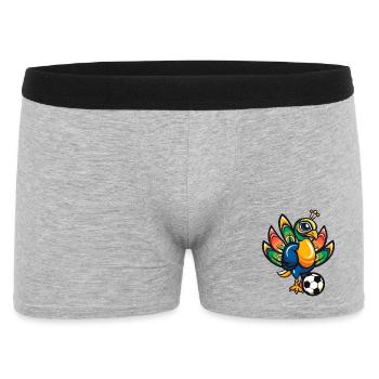 Colorful Soccer Turkey Peacock - Men's Boxer Shorts - heather grey - Front