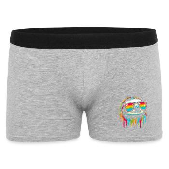 Faultier Faultierkunst Fauler Faultierfan - Männer Boxer Shorts - Grau meliert - Vorne