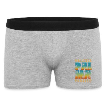 Palma Majorque Paraiso Coucher de soleil palmiers rétro - Boxer Homme - gris chiné - Devant
