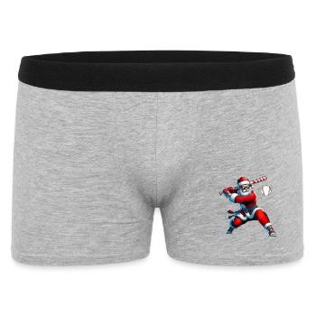 Santa Swing Baseball - Men's Boxer Shorts - heather grey - Front