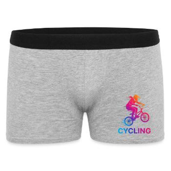 Gradient Cyclist Silhouette - Men's Boxer Shorts - heather grey - Front
