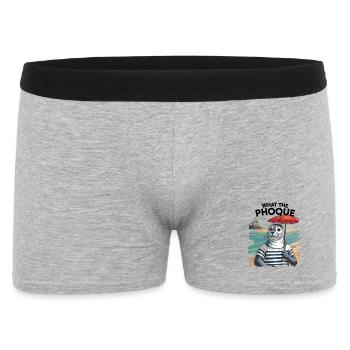 Cadeau Humour Normandie Phoque Normand Fierté - Boxer Homme - gris chiné - Devant