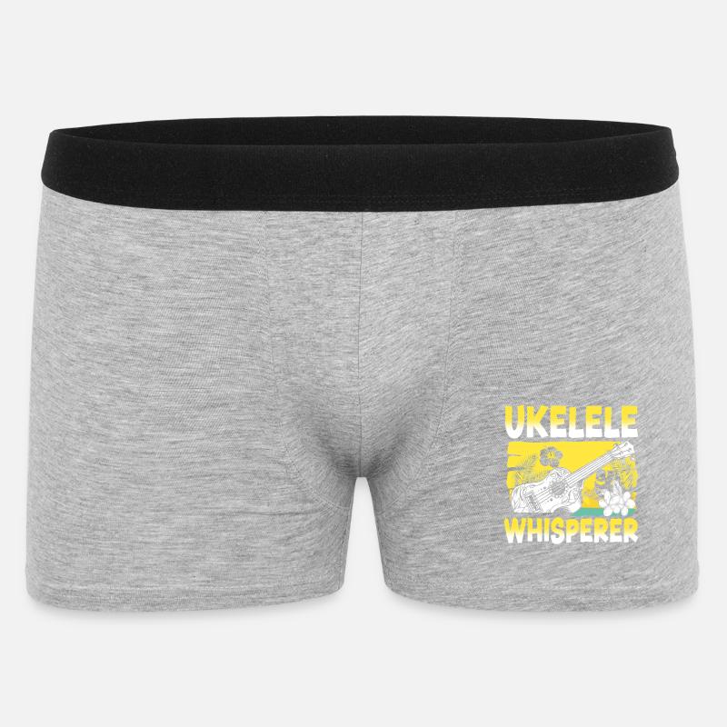 Hawaiian Ukulele Uke Ukulele - Männer Boxer Shorts - Grau meliert