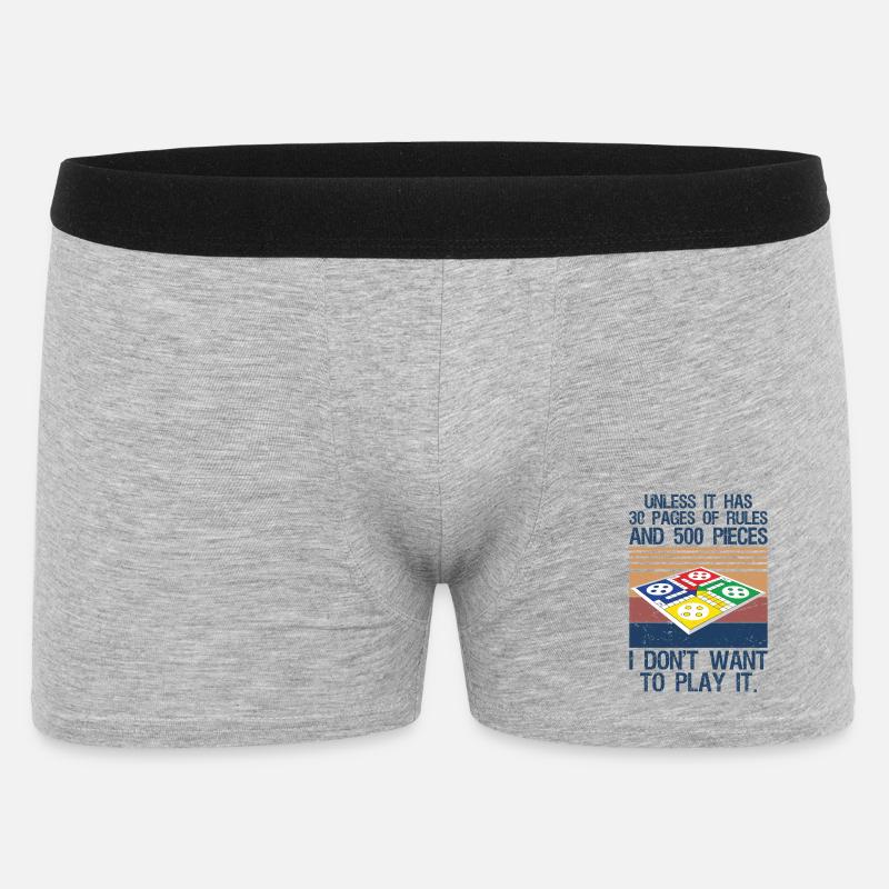 Board Game Joke Funny Board Game - Männer Boxer Shorts - Grau meliert