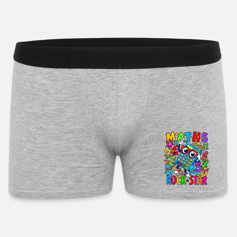Math Rock Star Rechner Neon - Männer Boxer Shorts - Grau meliert