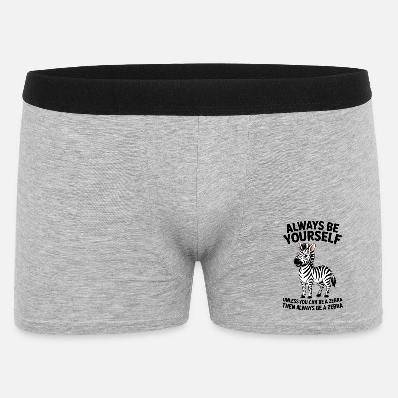 Zebra Saying Funny Zebra Gift - Men's Boxer Shorts - heather grey