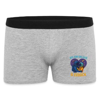 astronauten liebe spruch, bis zur galaxie zurück - Männer Boxer Shorts - Grau meliert - Vorne