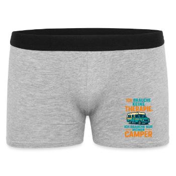 camping slogan camper, i need my camper - Men's Boxer Shorts - heather grey - Front