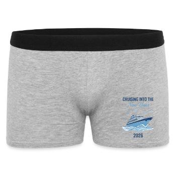 En route vers les feux d’artifice du Nouvel An 2026 - Boxer Homme - gris chiné - Devant