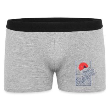 Snowboard, japonais vintage - Boxer Homme - gris chiné - Devant