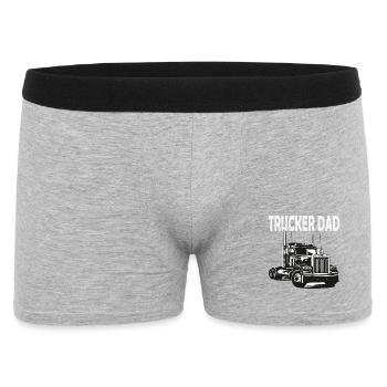Trucker Dad Truck-Print - Männer Boxer Shorts - Grau meliert - Vorne