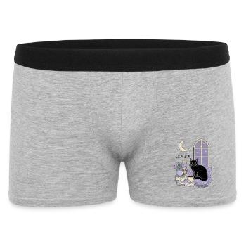 Chat gothique doux, douillet gothique - Boxer Homme - gris chiné - Devant