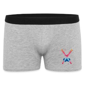 Drums Retrowave - Men's Boxer Shorts - heather grey - Front