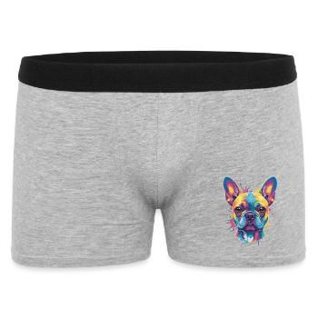 Multicolor Bulldog Dog Pop Art - Men's Boxer Shorts - heather grey - Front