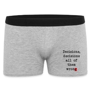 Wrong Decisions Club - Men's Boxer Shorts - heather grey - Front