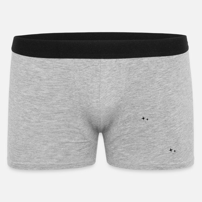 Sterne Muster Zeichen Funkeln - Männer Boxer Shorts - Grau meliert