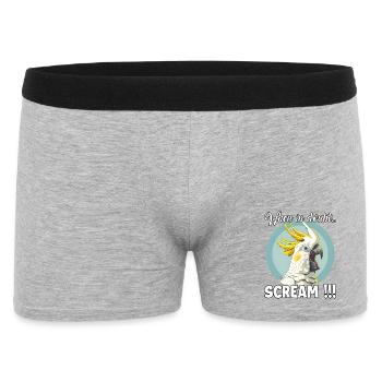 Creative gift for cockatoo and bird lovers - Men's Boxer Shorts - heather grey - Front