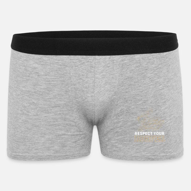 Dachdecker Handwerker Beruf Spruch - Männer Boxer Shorts - Grau meliert