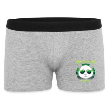Cool Panda Bamboo Life Vibes - Men's Boxer Shorts - heather grey - Front