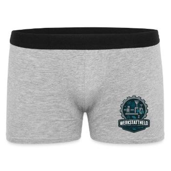 Workshop Hero, Plastic Machine - Men's Boxer Shorts - heather grey - Front