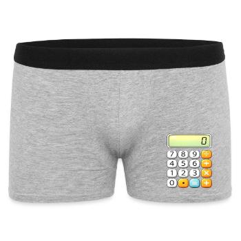 Neonrechner-Ikon-Tee - Männer Boxer Shorts - Grau meliert - Vorne
