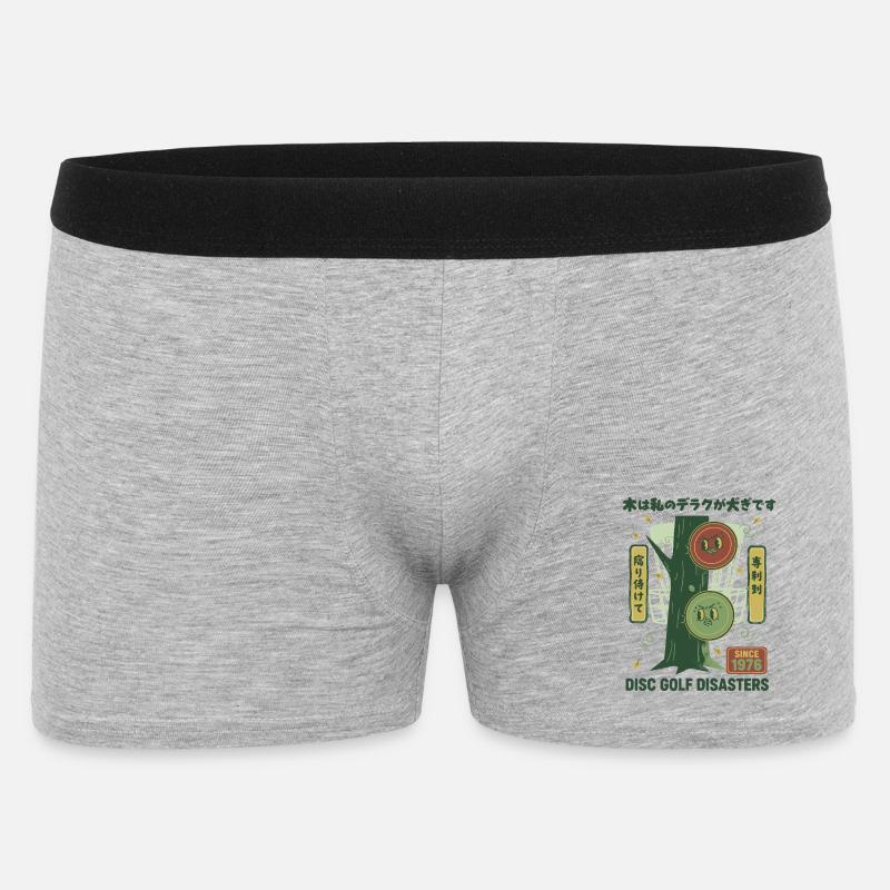 Disc-Golf-Katastrophen seit 1976 Lustiger Disc-Golfer - Männer Boxer Shorts - Grau meliert