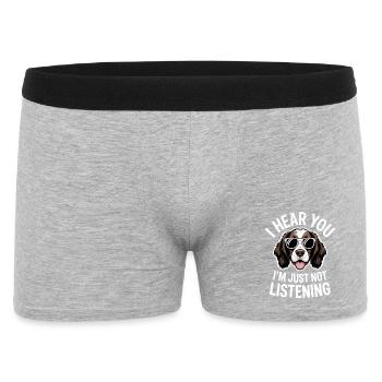 English Springer Spaniel Sayings Dog Gift - Men's Boxer Shorts - heather grey - Front