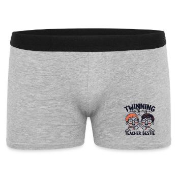 Partnerschaft mit meiner Lehrer-Bestie - Männer Boxer Shorts - Grau meliert - Vorne