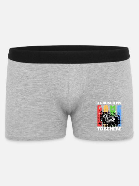 J’ai mis ma partie en pause pour être là - Boxer Homme - gris chiné