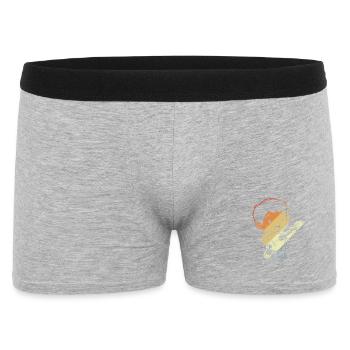 Kleiner Banjoist Comic - Männer Boxer Shorts - Grau meliert - Vorne