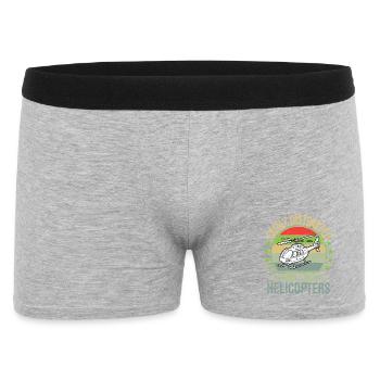 Easily Distracted By Helicopters - Men's Boxer Shorts - heather grey - Front