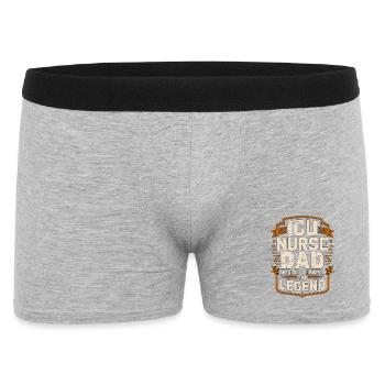 ICU Nurse Dad The Idol The Myth The Intensive Care - Men's Boxer Shorts - heather grey - Front