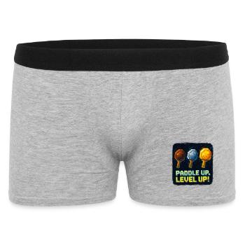 Paddle Up, Level Up Ping Pong - Boxer Homme - gris chiné - Devant