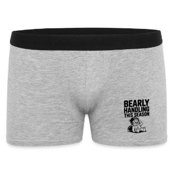 Bearly Handling This Season - Men's Boxer Shorts - heather grey - Front