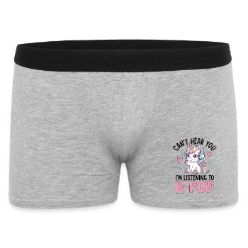 Je ne t’entends pas en écoutant de la K-Pop - Boxer Homme - gris chiné - Devant