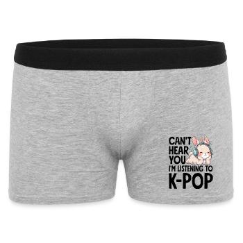 Je ne t’entends pas en écoutant de la K-Pop - Boxer Homme - gris chiné - Devant