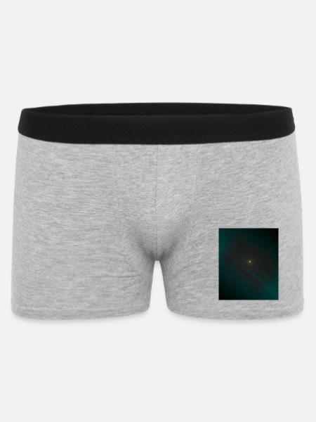 Teal Ringenspiral im Zentrum - Männer Boxer Shorts - Grau meliert
