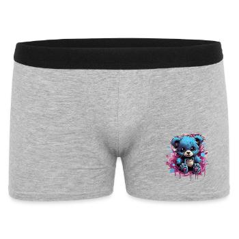 Blue Cuddly Bear Graffiti Pop - Boxer Homme - gris chiné - Devant